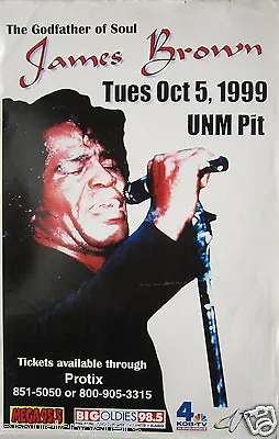 JAMES BROWN 1999 UNIVERSITY OF MEXICO CONCERT TOUR POSTER - Godfather Of Soul • $20.20