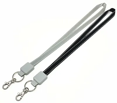 Polyester Retractable Neck Lanyard In Black Silver For Key ID Badge Holder  • $7.99