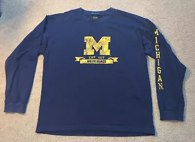 XL University Of Michigan Wolverines Long Sleeve NCAA By KA T-Shirt • $9.99