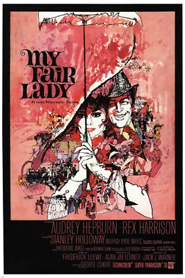 AUDREY HEPBURN In MY FAIR LADY Movie Poster George Cukor 1964 20x30 Hot New- PW0 • $9.99