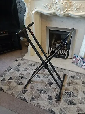  Dixon Heavy Duty Double Braced Adjustable  X Keyboard Stand Free Shipping • £22.99