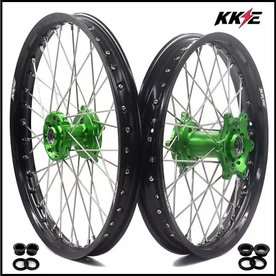 KKE 21-19 MX Wheels Rims Set For KAWASAKI KX125 KX250 KX450 19-24 Dirtbike Hubs • $529