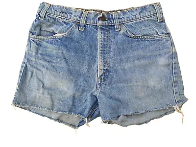 Levis Denim Vintage Shorts Hotpants Zip Fly Mid Waist Cut-Off Jeans  W31 • £10.95