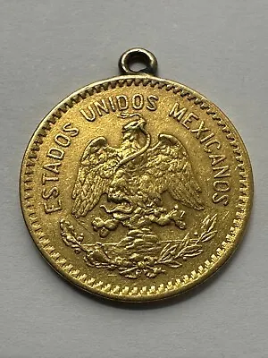 1910 Mexico 10 Pesos Hidalgo Estados Unidos Mexicanos Gold Coin Charm Pendant • $849.99