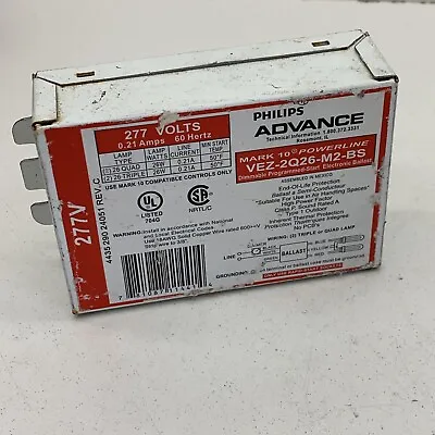 Advance VEZ-2Q26-M2-BS Dimmable Fluorescent 277V Ballast ~~ 277-VOLTS ONLY!!! ~~ • $39.99