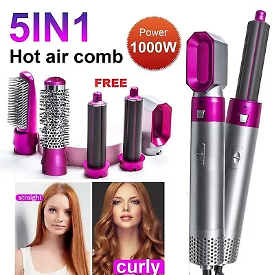 Electric Hair Dryer 5 In 1 Hair Styler Straighteners Blow Brush Comb Curl Dryer • $31.99