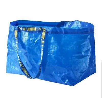 IKEA Frakta Large Reusable Shopping Laundry Travel Bag Recycle Quick Ship • $1.99