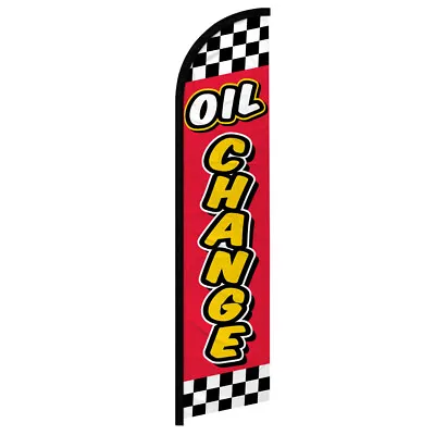 Oil Change Full Curve Windless Swooper Flag Mechanic RED • $18.95