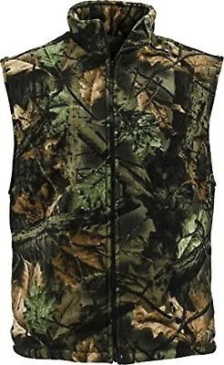 TrailCrest Chambliss Fleece Camouflage Full Zip Warm Hunting Vest • $32.99