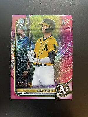 2022 Bowman Chrome Baseball Max Muncy Pink Mojo Ref. 38/199 Bcp-89B-3 • $1.25