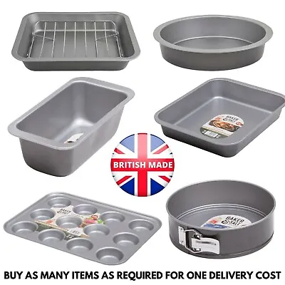 NEW Baker & Salt Non Stick Cooking Oven Tins Trays Pans Roasters - HUGE CHOICE • £4.54