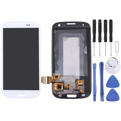  For Samsung Galaxy I9300  LCD Display Touch Screen None Frame White • $23.95