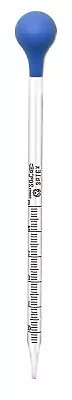3ml Glass Graduated Dropper Pipettes Lab Dropper With Red Rubber Cap And Scale • $7.99
