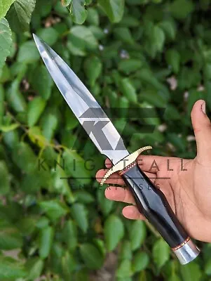 Handemade Hunting Survival Dagger Knife D2 Steel Blade Black Micarta+ Sheath • $62.99