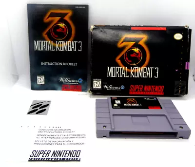 Mortal Kombat 3 Super Nintendo Entertainment System SNES In Box W/Manual • $39.90