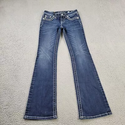 Miss Me Jeans Womens 14 (meas 26x31) Blue Bootcut Embellished Denim JK5890B • $23.88