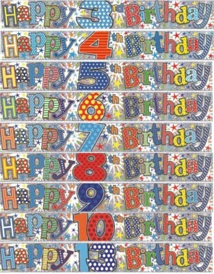 £1.99 • Buy 9ft Happy Birthday Foil Banner Boys Party Decorations