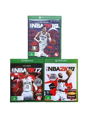 NBA 2K17 2K18 2K19 Xbox One Bundle PAL VGC Tested • $29.50