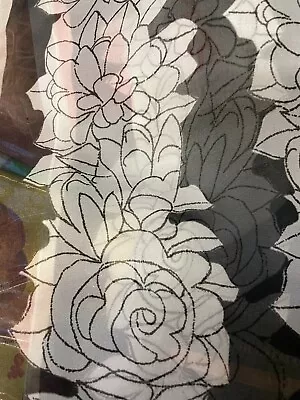 Vera Neumann Vintage Polyester Scarf Rose/Flower Design  60  By 10  • $9.95
