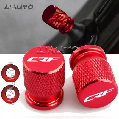 Red Motorcycle CNC Wheel Tire Valve Caps Cover With O-Ring Seal For HONDA CRF • $4.72