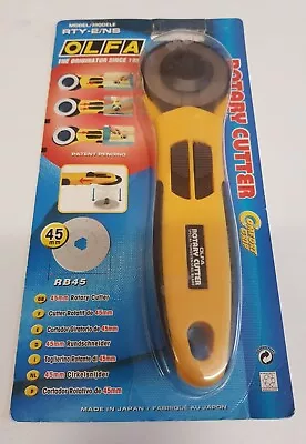 OLFA RB 45mm Rotary Cutter RTY-2/NS Sewing Quilt Cuts Fabric Leather Paper DIY • £18.99