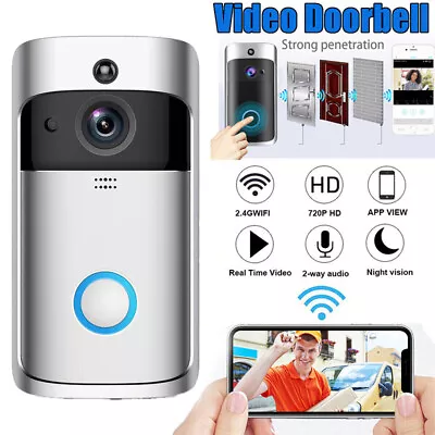 Smart Wireless WiFi Video Doorbell Phone Door Ring Intercom Security Camera Bell • $29.05