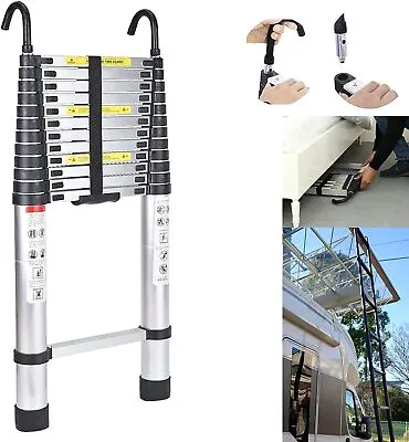 Telescoping Ladder Folding Extension Collapsible Ladders Quality Aluminum /+Hook • $83.90