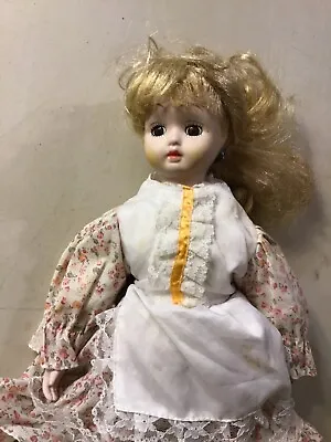 Vintage Music Box Doll 14” Made In Taiwan Some Flaws • $5