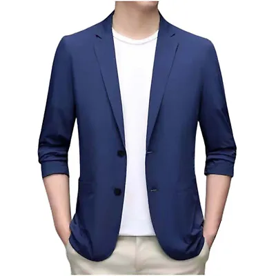 Men's Casual Blazer Lightweight Regular Fit Sport Coat Single Button Suit Jacket • $20.78