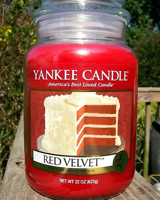 Yankee Candle Retired  RED VELVET  Food Cake~Large 22 Oz. ~WHITE LABEL~ RARE~NEW • £104.19