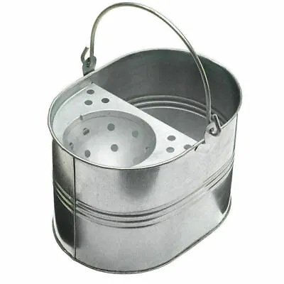 Heavy Duty Metal Mop Bucket Galvanised Strong 15 Litre Capacity For Cleaning • £17.06