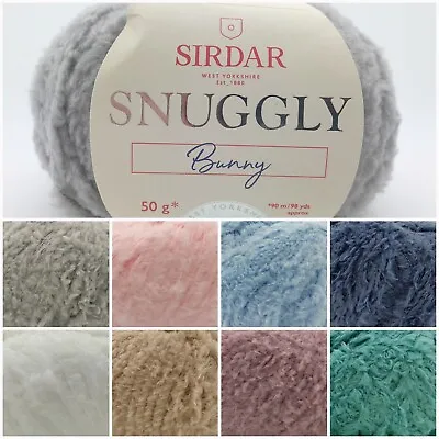£3.05 • Buy Sirdar Snuggly BUNNY Nylon Fluffy Baby Knitting Wool Yarn 50g Ball