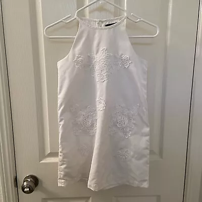 Victoria Beckham For Target White Floral Lace Applique Dress Girls Size Medium 8 • $9.99