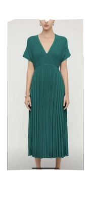 $400 • Buy Scanlan Theodore Crepe Green Bustier Dress Brand New With Tags