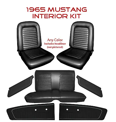 1965 Mustang Coupe Interior Kit-F/R Upholstery Door Panels Visors Headliner • $706.99