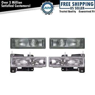 Headlights Composite Parking Lights Lamps Kit Set Of 4 For Chevy GMC Blazer C K • $93.80