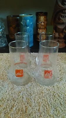 Vintage 7-Up Upside-down 6  Tumblers Cocktail Glasses Set Of 4 • $14.99