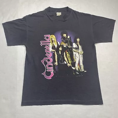 Vtg Cinderella Long Cold Winter 80s Tour Concert Band Shirt Single Stitch Large • $75