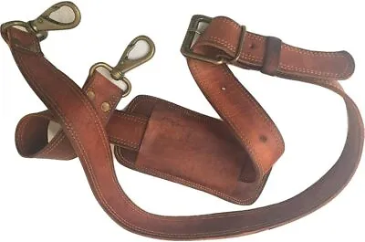 Leather Adjustable Padded Replacement Shoulder Strap With Metal Hooks For Bags9 • $35.46