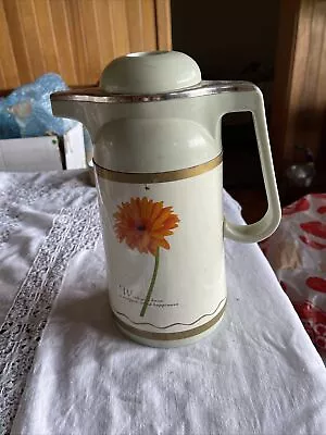 Vintage Zojirushi Floral Thermos Vacuum Flask Insulated Jug 1 Litre Victorian  • $17.50