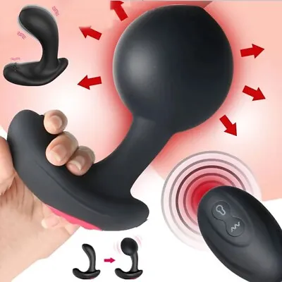 Inflatable Anal Vibrator Butt Plug Male Prostate Massager Sex Toys For Men Women • $26.74
