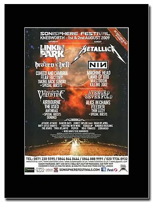 Sonisphere Festival 2009 - Linkin Park + - Matted Mounted Magazine Artwork • £16.99