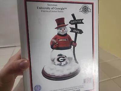 University Of Georgia Snowmen Figurine Cheerleader Football The Memory Company • $59.95