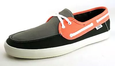 Vans Chauffeur Mens Lace Up Canvas Boat Shoes Grey Black Red Pumps • £21.99