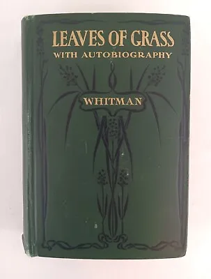 Leaves Of Grass With Autobiography Walt Whitman David McKay 1900 • $75