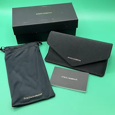 Case Dolce Gabbana Sunglasses Eyeglasses Black Soft Case Inserts Cert Authentic • $28.99