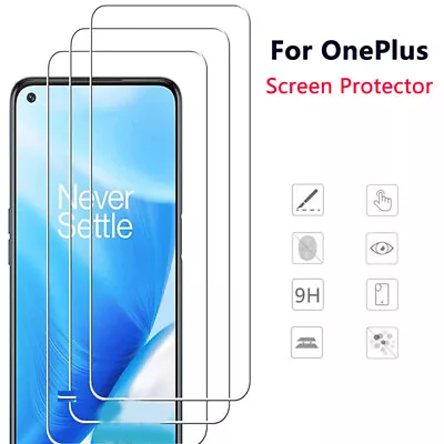 1/2/3 Pack Full Cover Tempered Glass Screen Protector For OnePlus 10 9 8 Pro 8T • $9.78