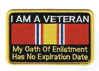 US Military Patch   I AM A VETERAN   4  X 2.5   Iron / Sew-on Patch • $6.69