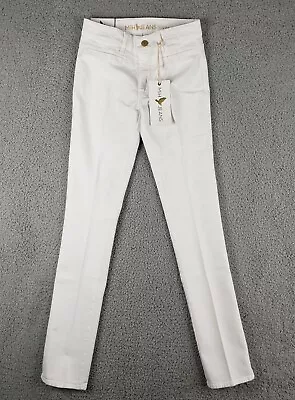 MIH Women's Oslo Mid Rise Long Slim Leg White Jeans Size 24 (26x33) NWT • $9.99