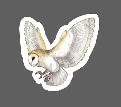 Barn Owl Sticker Swooping Waterproof - Buy Any 4 For $1.75 Each Storewide! • $2.95